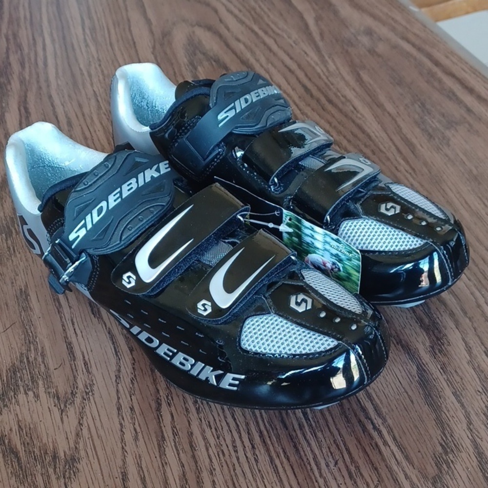 SIDEBIKE Men's Size 9 Bicycle Binding Shoes Road Bike Cycling Shoes, NWT